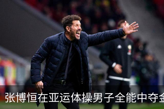 张博恒在亚运体操男子全能中夺金并展现国旗